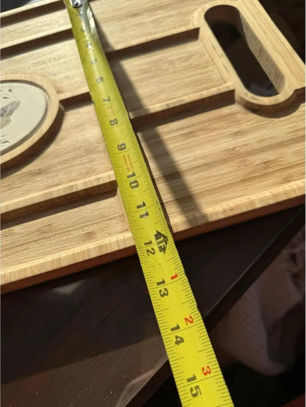Large Reversable Bamboo Charcuterie Cutting Board, new